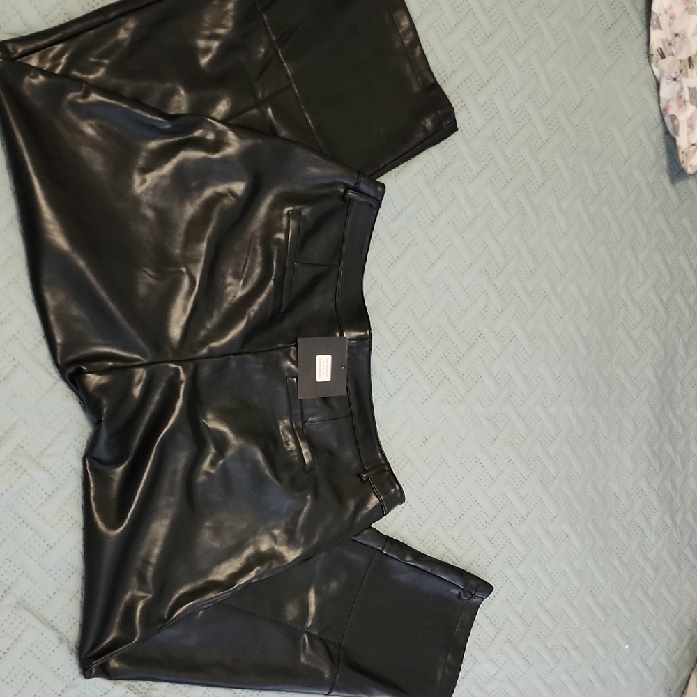 Marc New York Black Faux Leather Pants - Picture 6 of 12